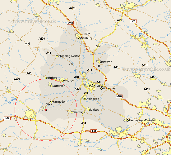 Watchfield Oxfordshire Map