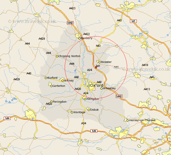 Wendlebury Oxfordshire Map