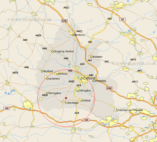 West Hanney Oxfordshire Map
