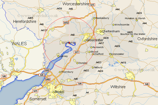 Westbury Gloucestershire Map