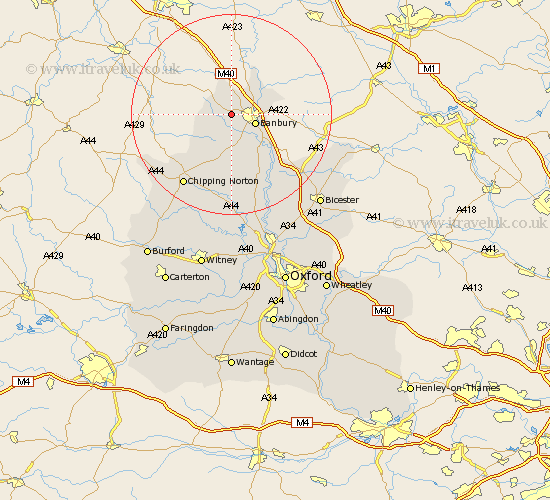 Wroxton Oxfordshire Map