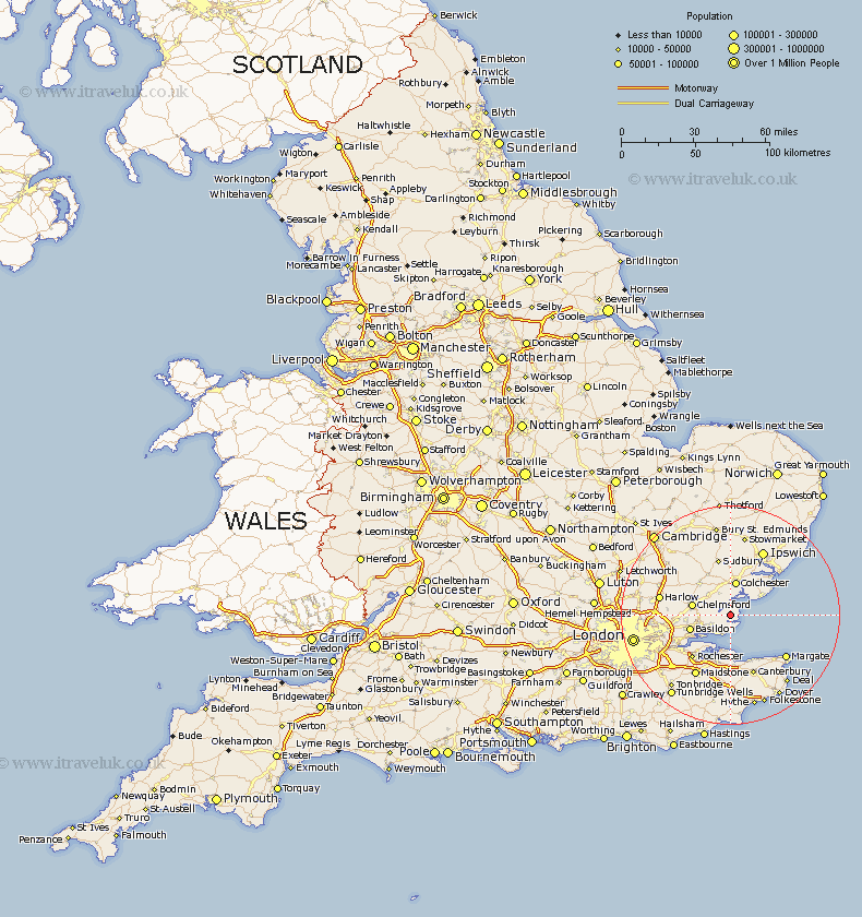 Location of Asheldham in England 