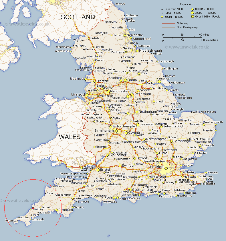 Location of Saint Mawgan in England 