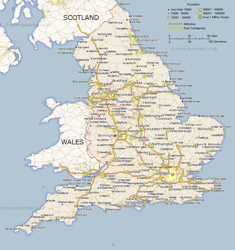 Location of Stourbridge in England 