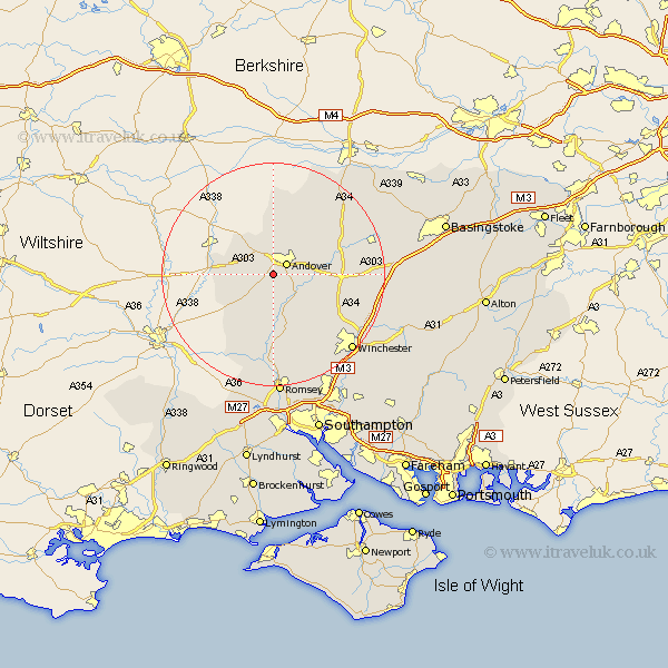Abbots Ann Hampshire Map