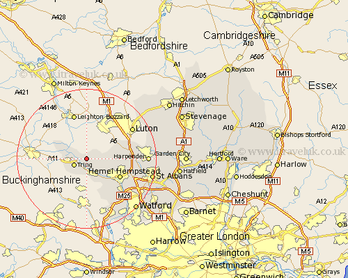 Aldbury Hertfordshire Map