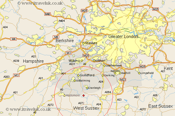 Alfold Surrey Map