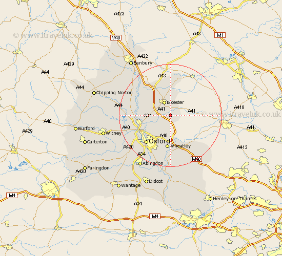 Ambrosden Oxfordshire Map