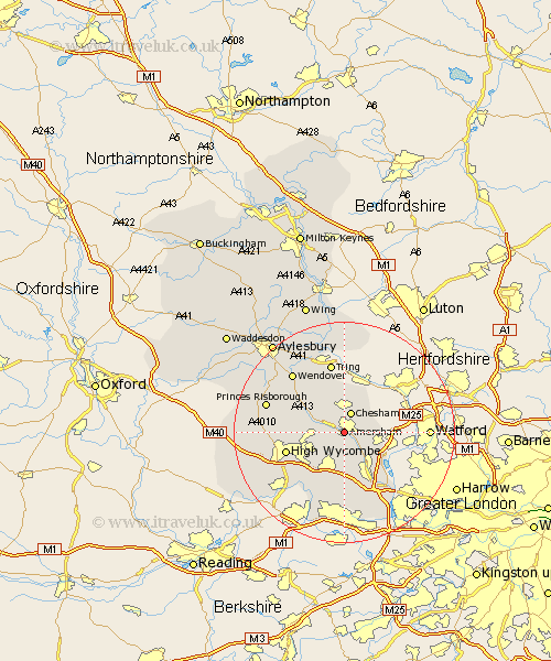 Amersham Buckinghamshire Map