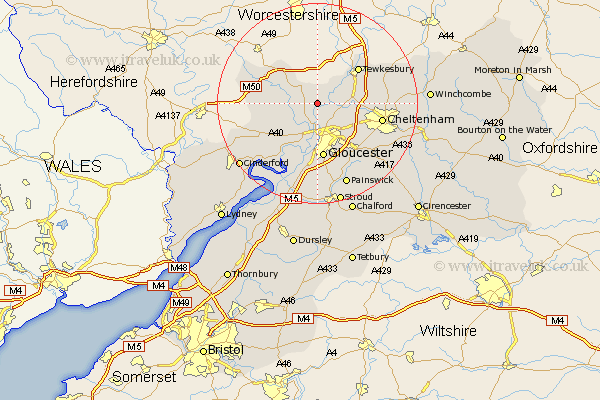 Ashleworth Gloucestershire Map