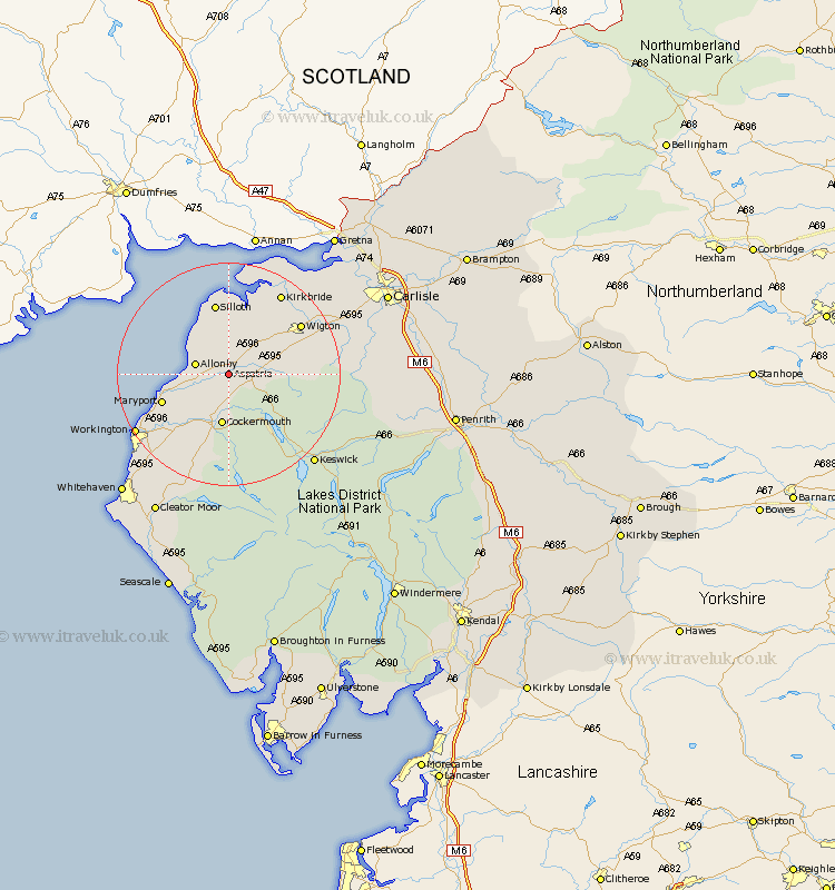 Aspatria Cumbria Map