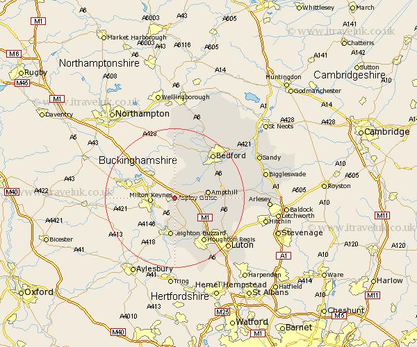 Aspley Guise Bedfordshire Map