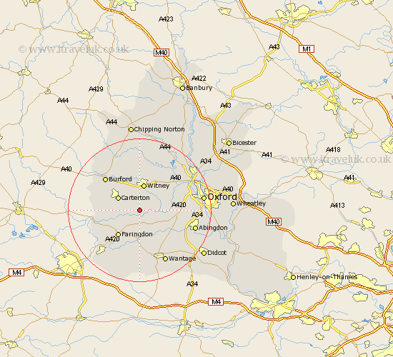 Aston Oxfordshire Map