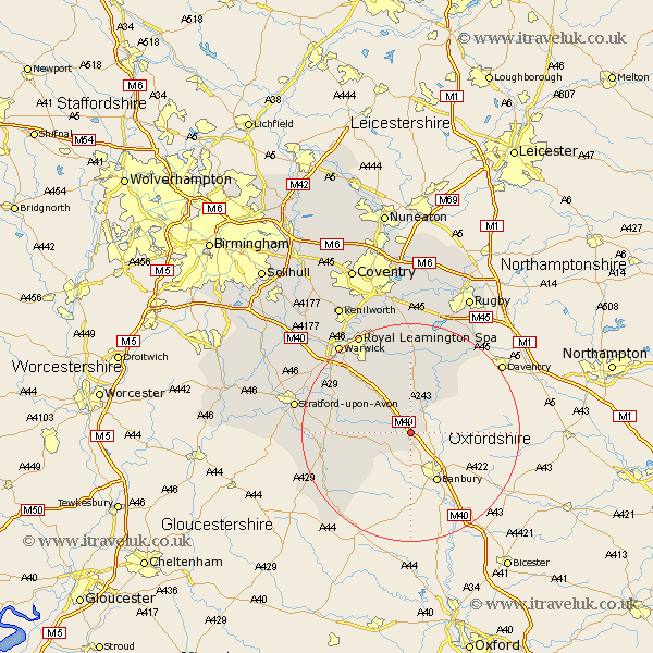 Avon Dassett Warwickshire Map