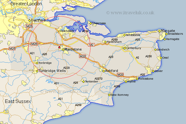 Aylesford Kent Map