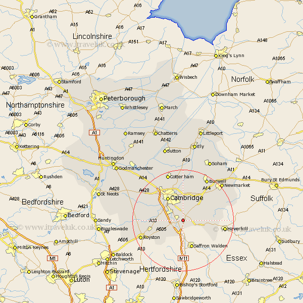 Babraham Cambridgeshire Map