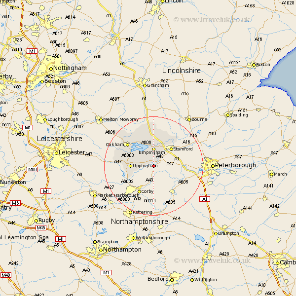 Barrowden Rutland Map