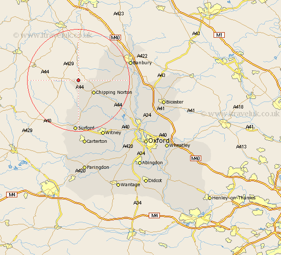 Barton Oxfordshire Map
