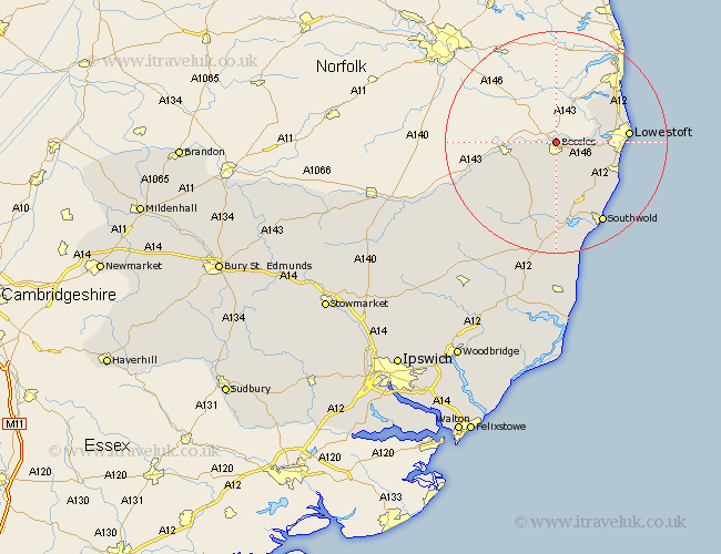 Beccles Suffolk Map