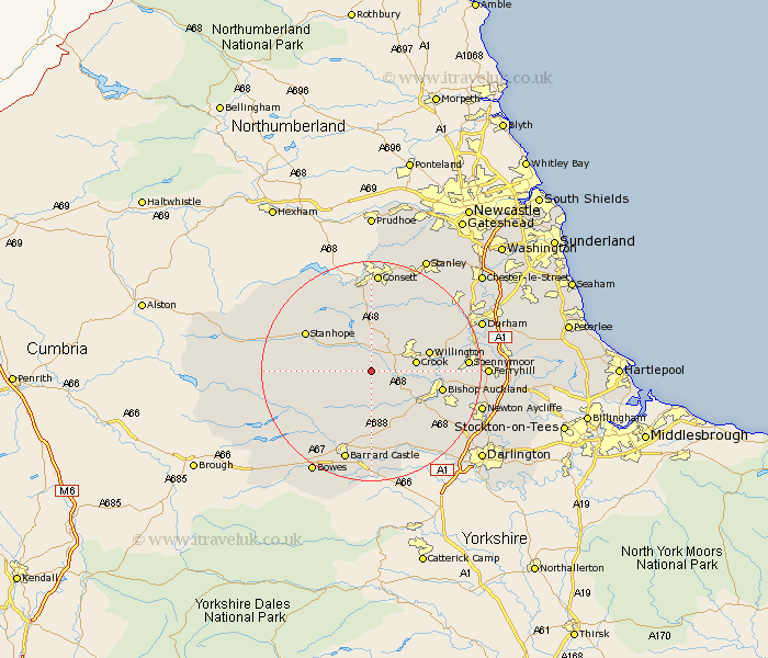 Bedburn Durham Map