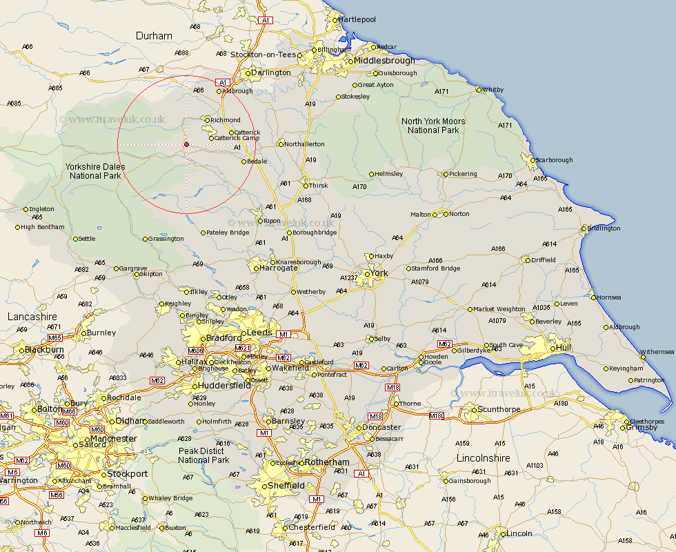 Bellerby Yorkshire Map
