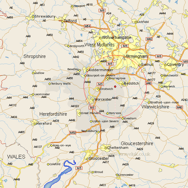Bentley Worcestershire Map