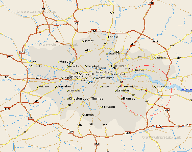 Bexleyheath Greater London Map