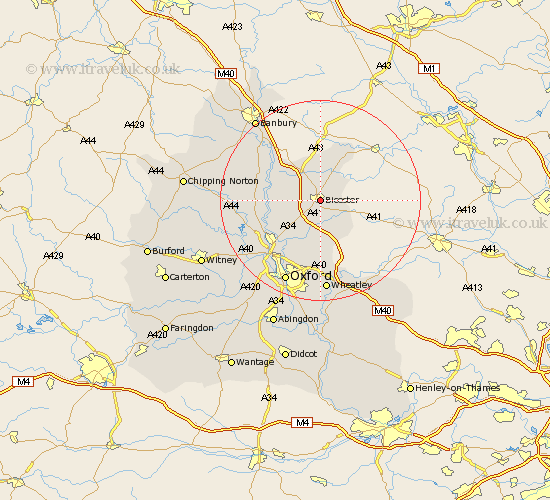 Bicester Oxfordshire Map