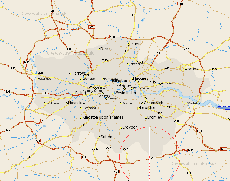Biggin Hill Greater London Map