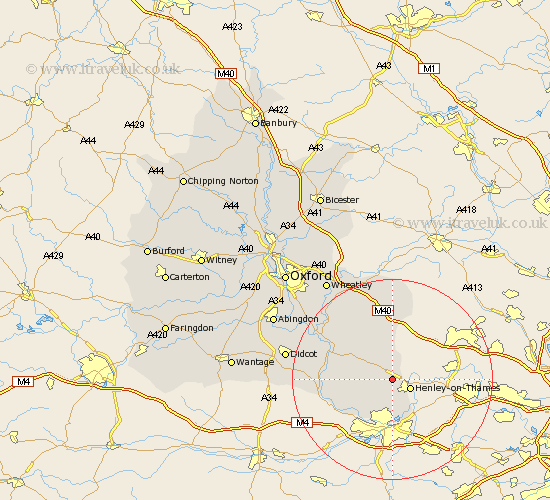 Bix Oxfordshire Map