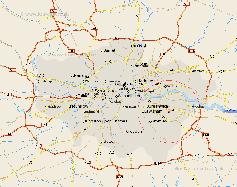 Blackfen Greater London Map