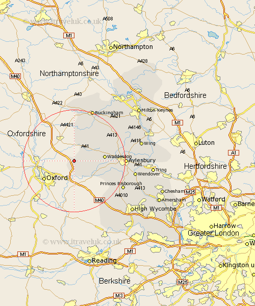 Boarstall Buckinghamshire Map