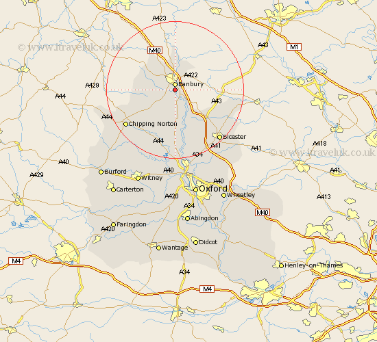 Boddicott Oxfordshire Map