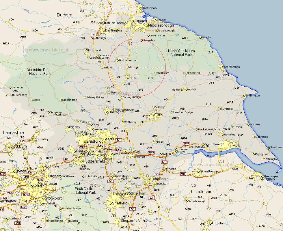 Boltby Yorkshire Map