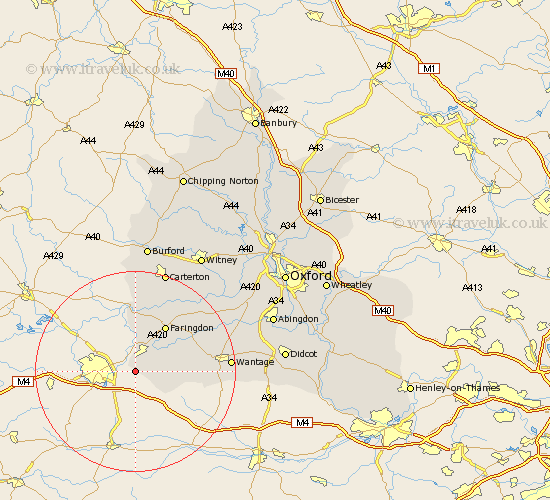 Bourton Oxfordshire Map