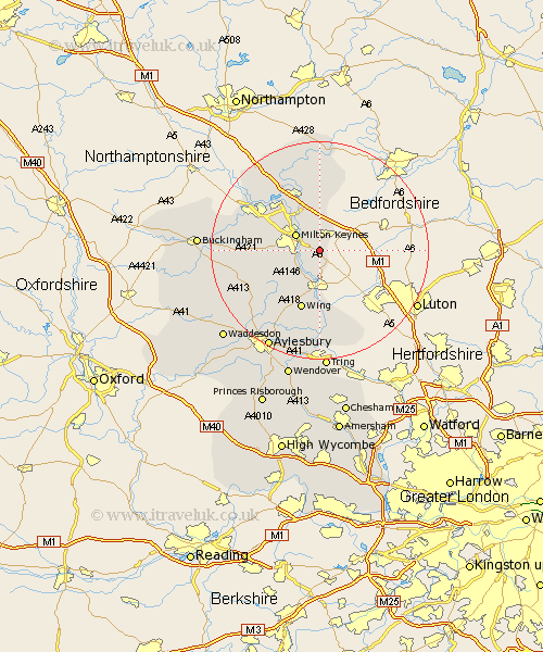 Bow Brickhill Buckinghamshire Map