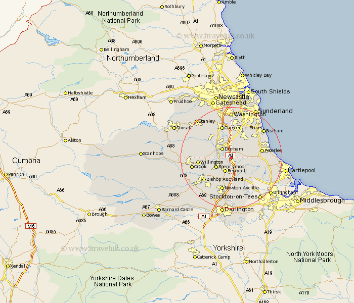 Bowburn Durham Map