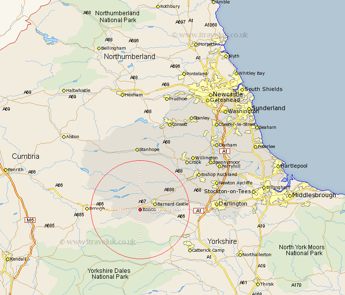 Bowes Durham Map