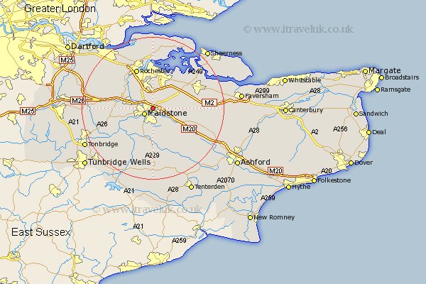 Boxley Kent Map