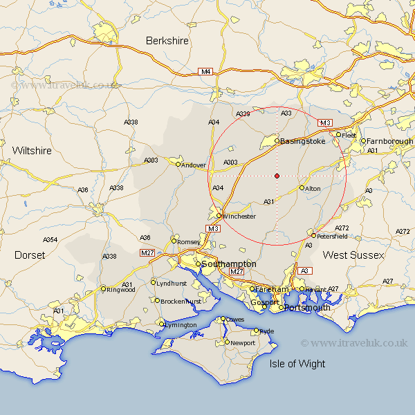 Bradley Hampshire Map