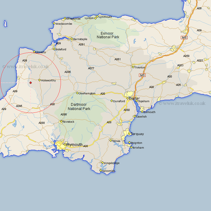 Bridgerule Devon Map