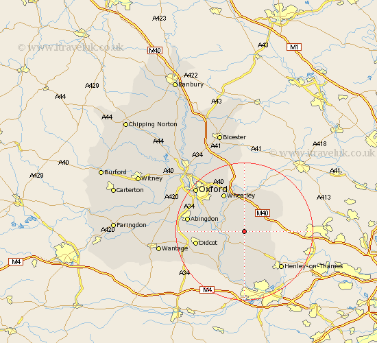 Brightwell Baldwin Oxfordshire Map
