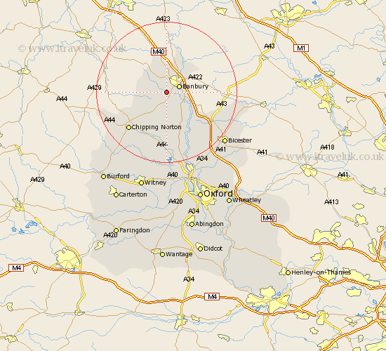 Broughton Oxfordshire Map