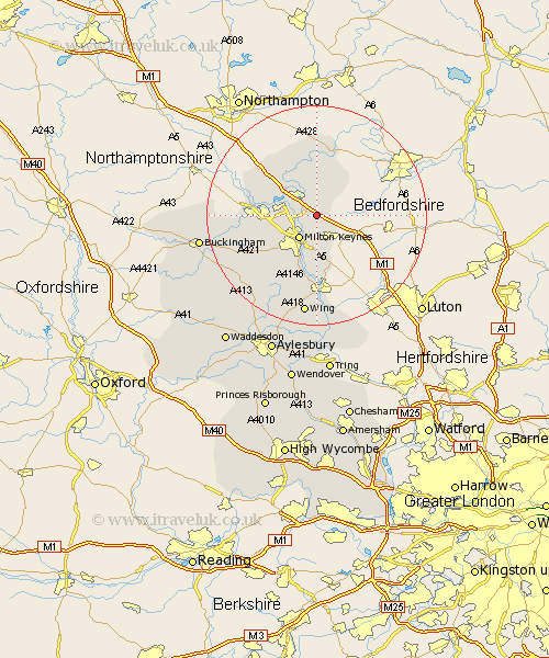 Broughton Buckinghamshire Map