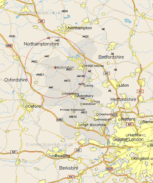 Buckingham Buckinghamshire Map