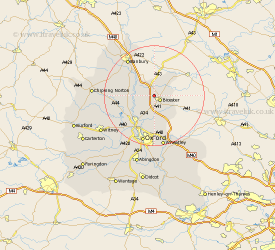 Bucknell Oxfordshire Map