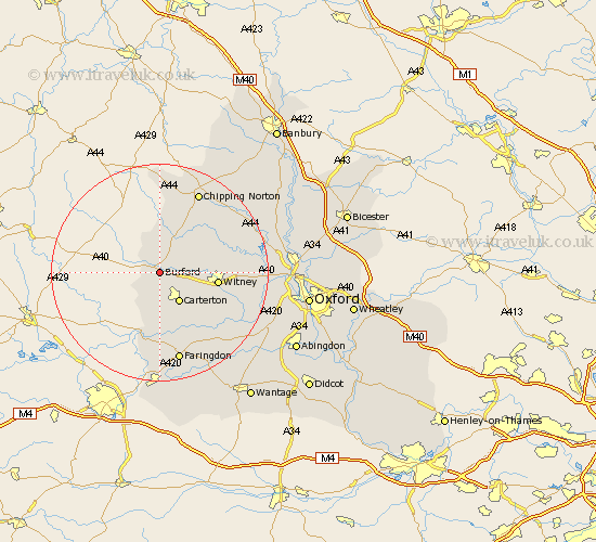 Burford Oxfordshire Map