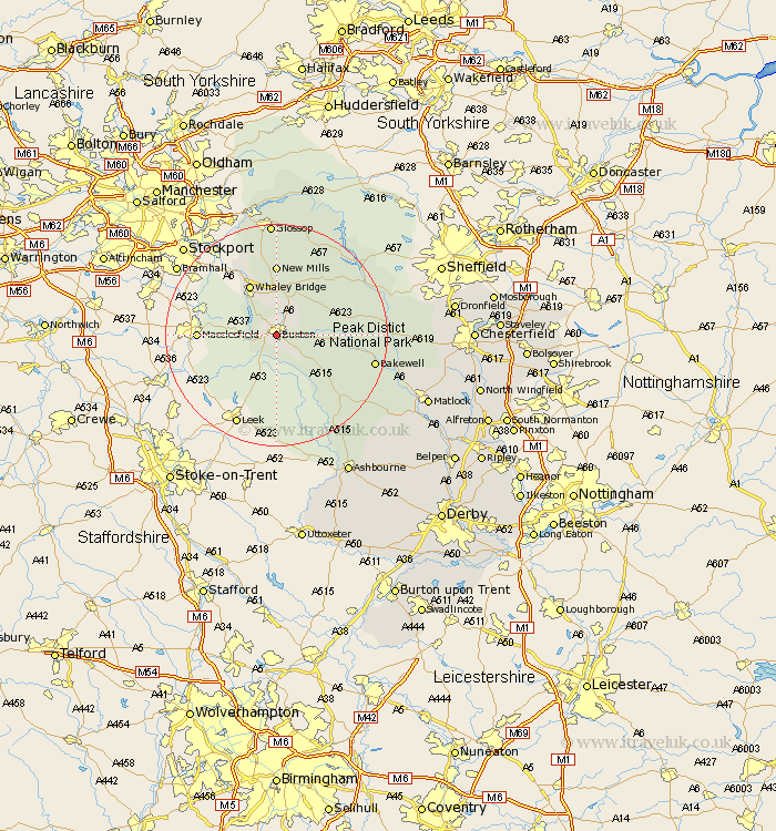 Buxton Derbyshire Map