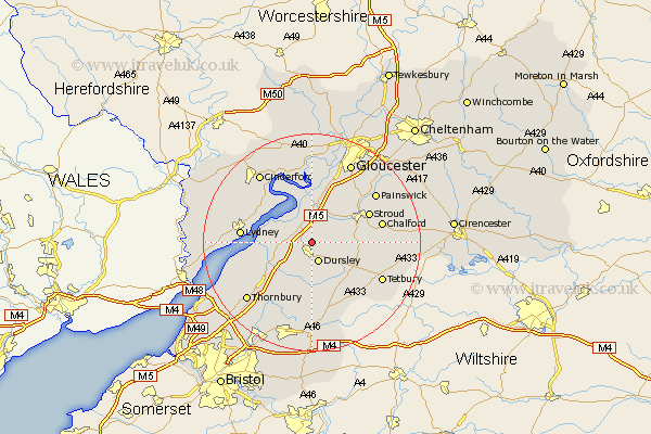 Cam Gloucestershire Map