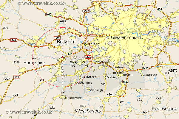 Camberley Surrey Map